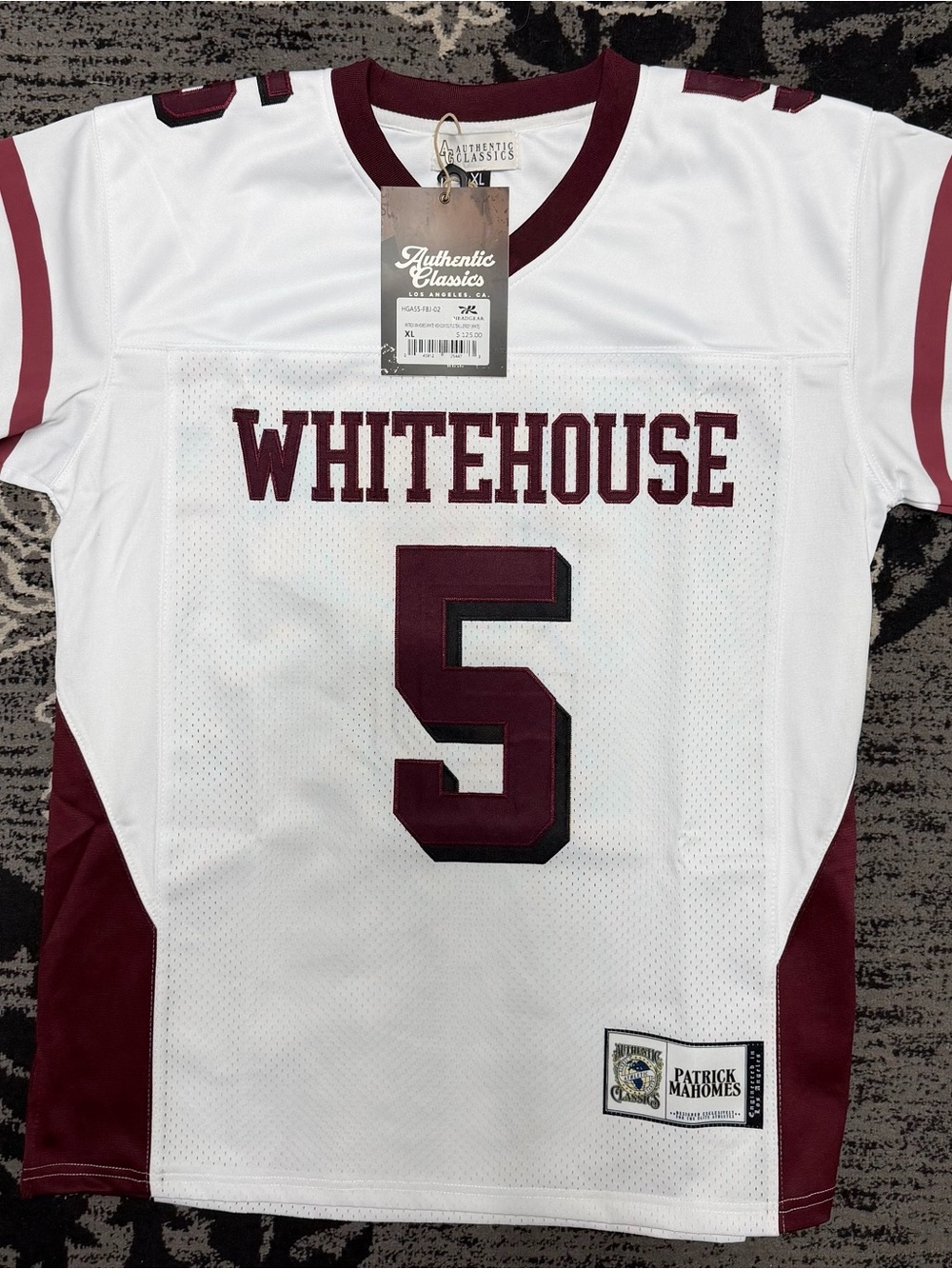 Authentic Classics Patrick Mahomes Whitehouse #5 High School Football Jersey
